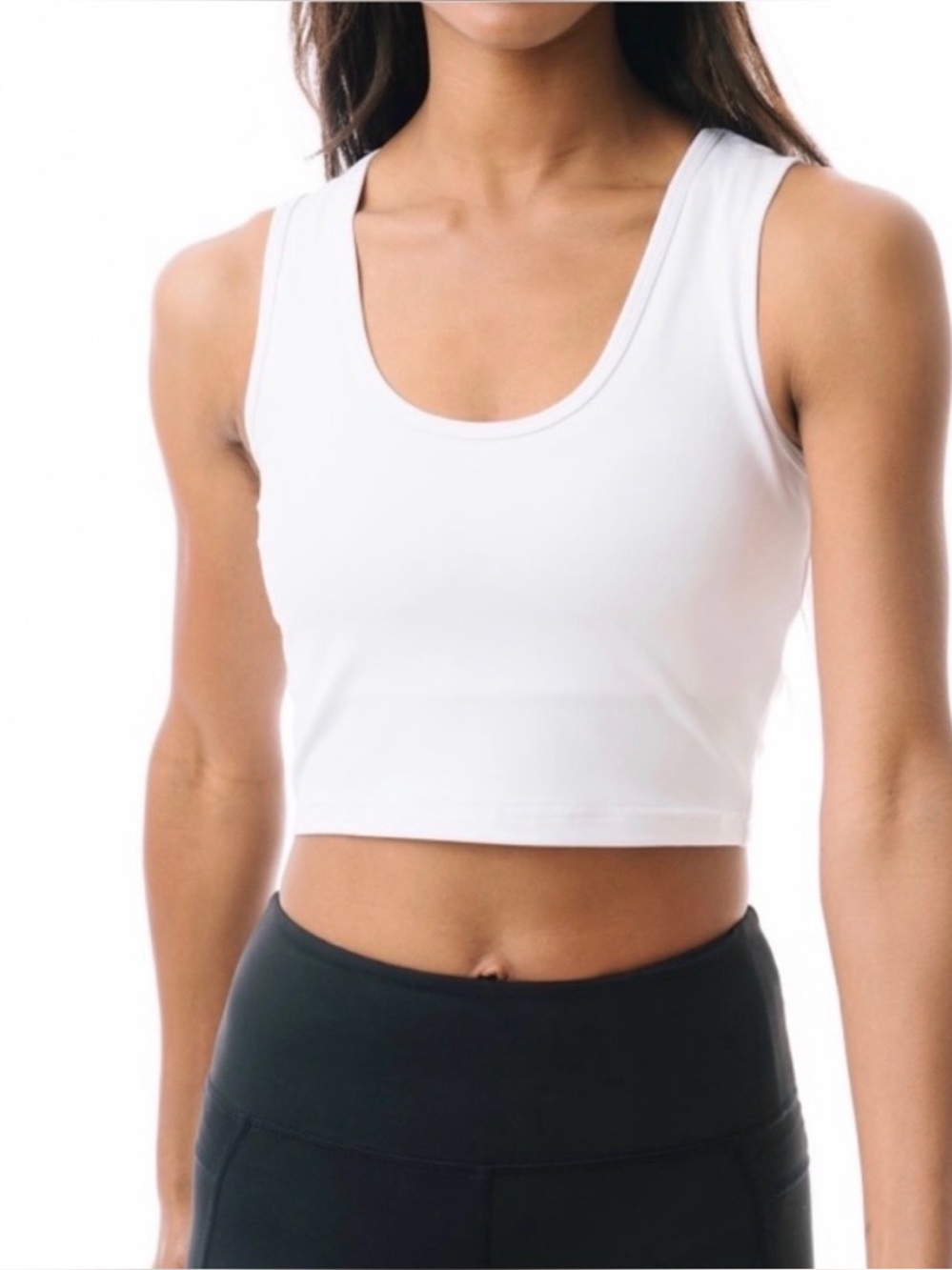 Zyia White Stronger Crop Top XL